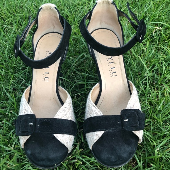 Anyi Lu Black and White Heels - Picture 2 of 3